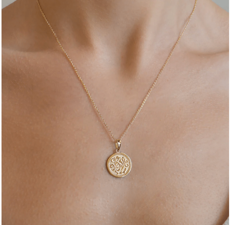 Anzie Necklaces 14K Diamond Mini-Love Pendant