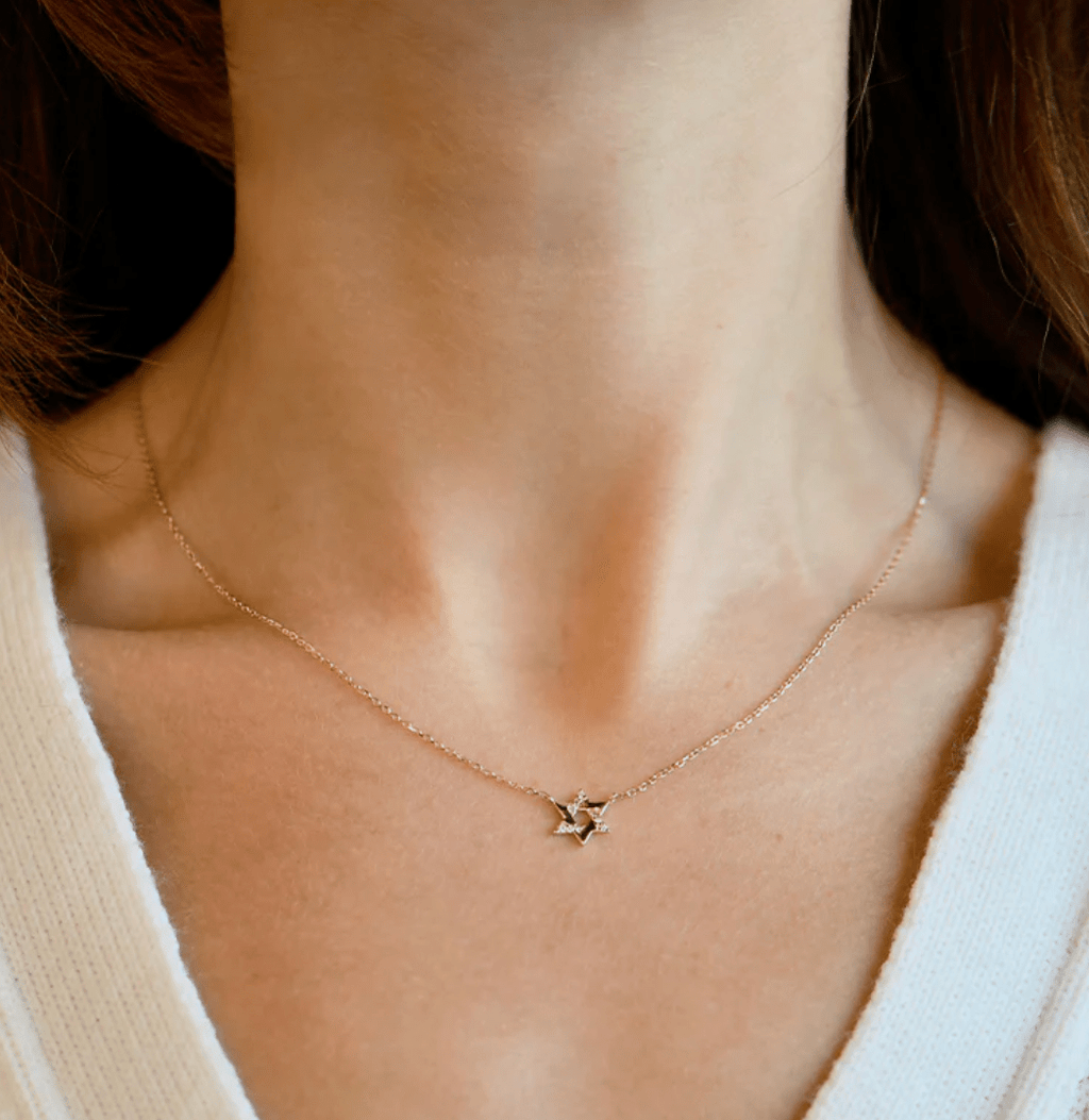 Anzie Necklaces Star of David Pave 14K Necklace