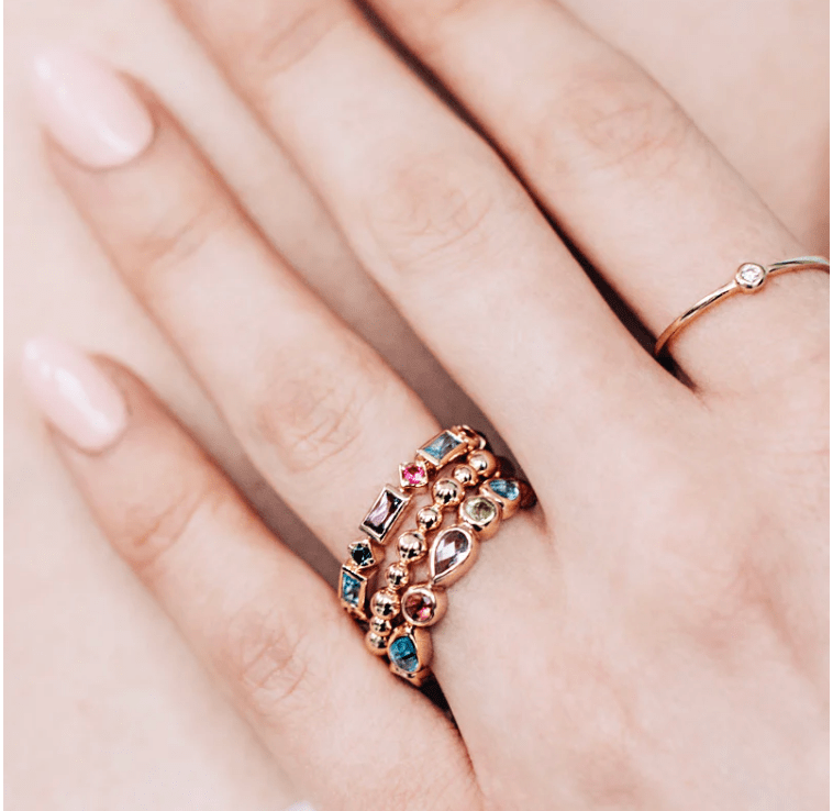 Anzie Rings Multi Stone 14K Ring
