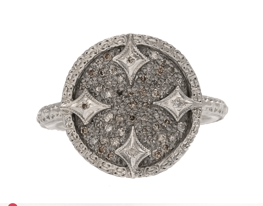 Armenta Rings Sterling Pave Champagne Dia. Ring
