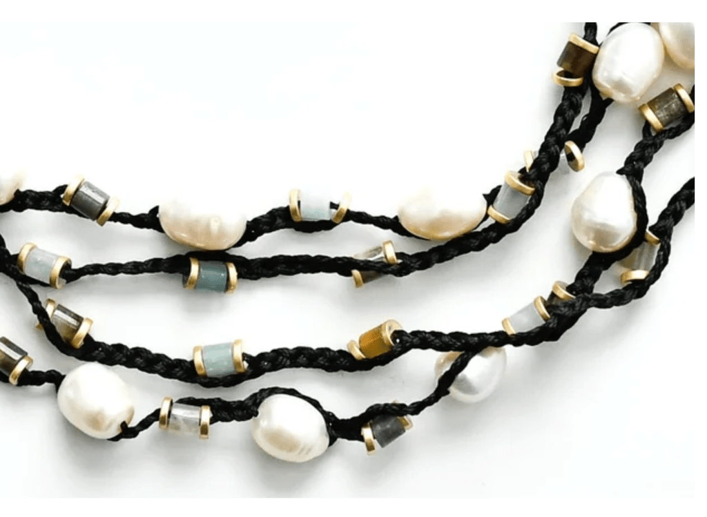 Sea Lily Necklaces Pearls & Hematite Necklace