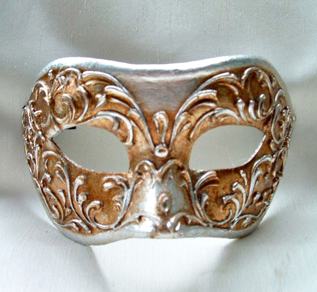 Si Lucia Venetian Masks Columbina Silver Stucco Mask