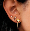 Anzie Earrings Starburst Zig Zag Diamond 14k Studs