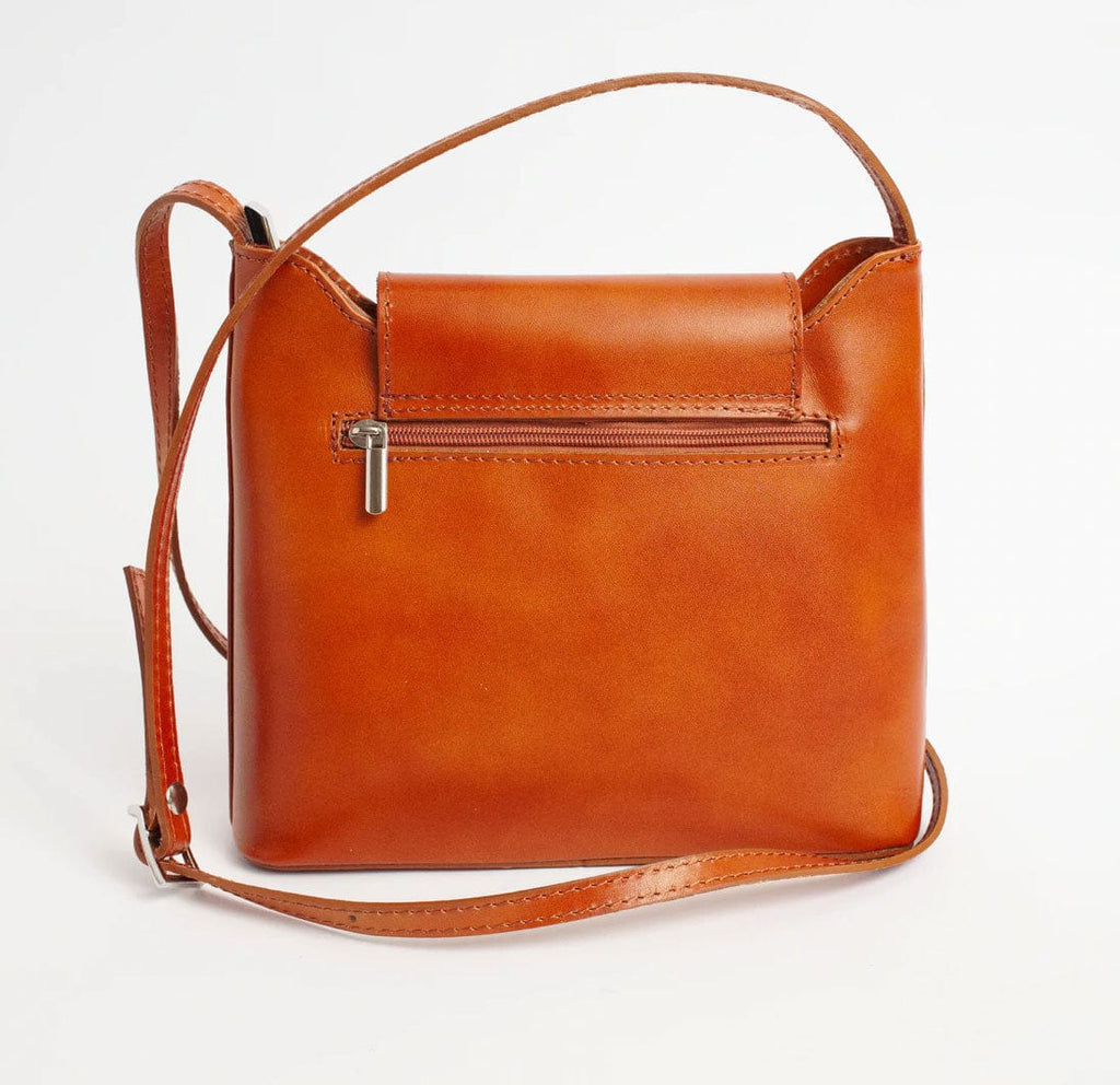 Italian Leather Leather Goods Cascino Tan Cross Body