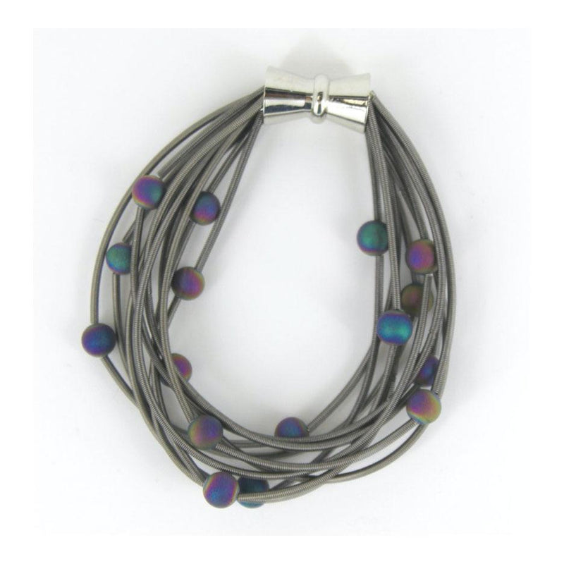 Slate Bracelet Iridescent Beads – Lynne Goldman Elements