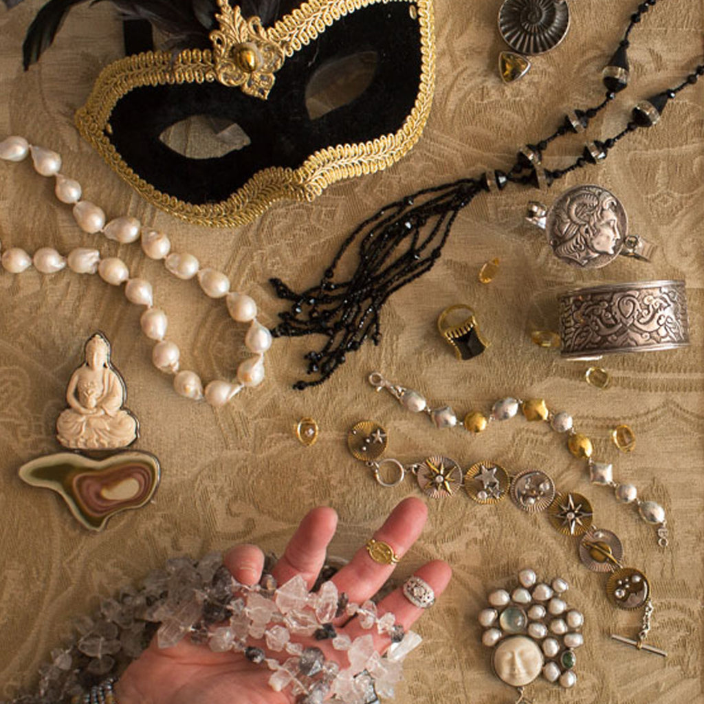 Slate Bracelet Iridescent Beads – Lynne Goldman Elements