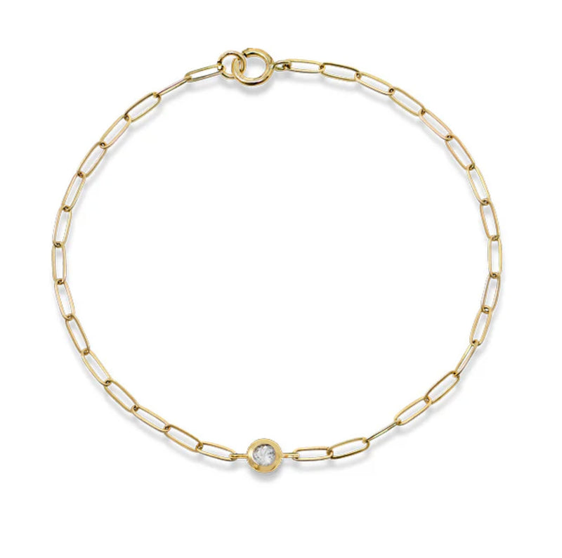 Diamond Paper 14K Clip Bracelet