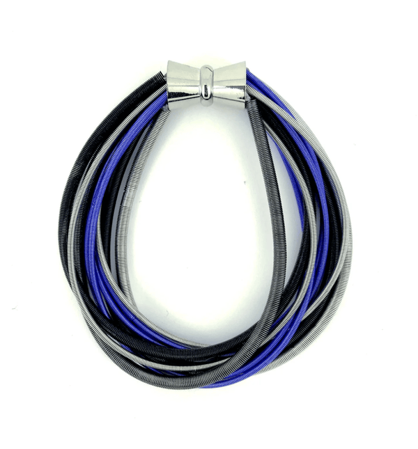 Sea Lily Bracelets Blue/Black/Silver Wire Bracelet