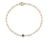 Blue Sapphire Paper 14K Clip Bracelet