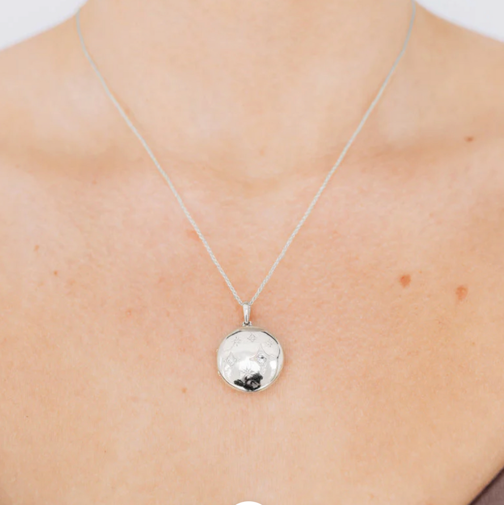 White Sapphire Sterling Necklace