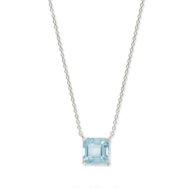 Blue Topaz Sterling Necklace