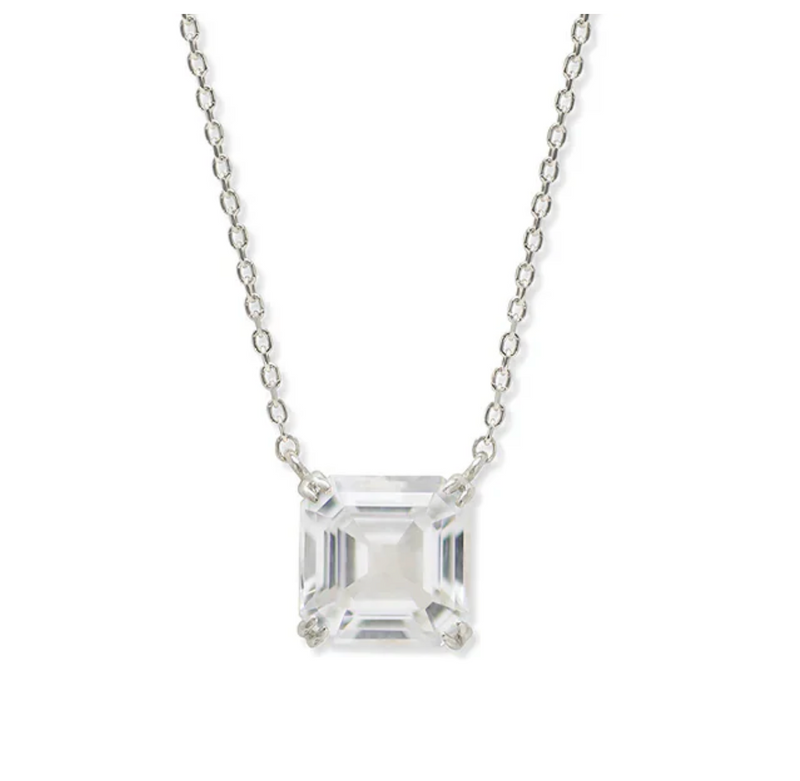 White Topaz Sterling Necklace