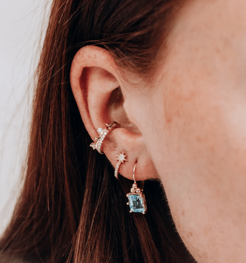 Anzie Earrings Blue Topaz Sterling Earring