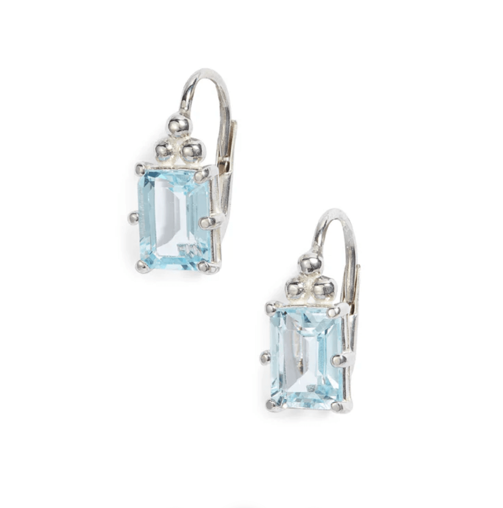 Anzie Earrings Blue Topaz Sterling Earring
