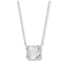 Anzie Necklaces 10mm White Topaz on 16/17" SS Chain