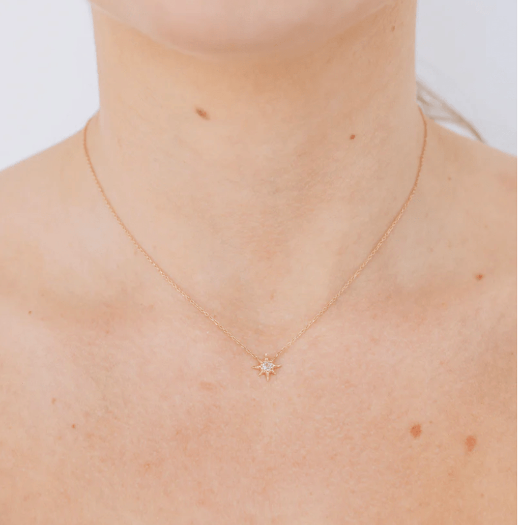 Anzie Necklaces 14K Topaz Starburst Necklace