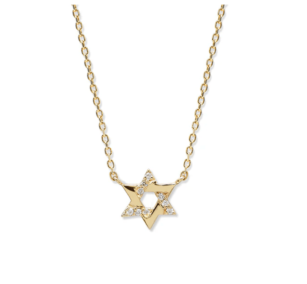 Anzie Necklaces Star of David Pave 14K Necklace
