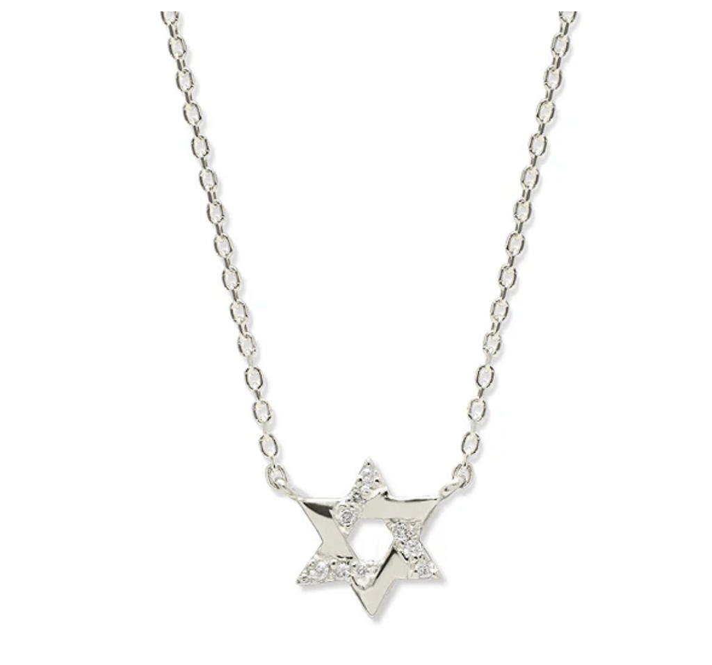 Anzie Necklaces Star of David SS W. Sapphire Necklace