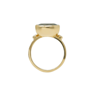 Anzie Rings Blue/Green Sapphire Oval 14K Ring