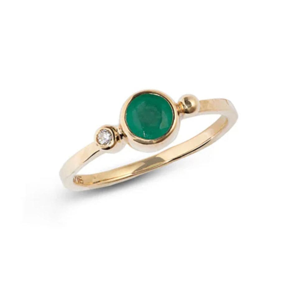 Anzie Rings Emerald Diamond 14K Ring