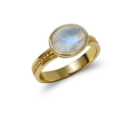Anzie Rings Oval Moonstone 14k Ring