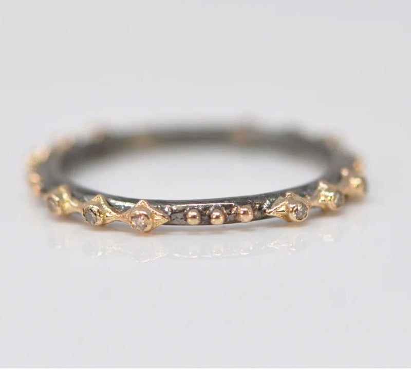 Armenia Rings Champagne Diamond Rose Gold Ring