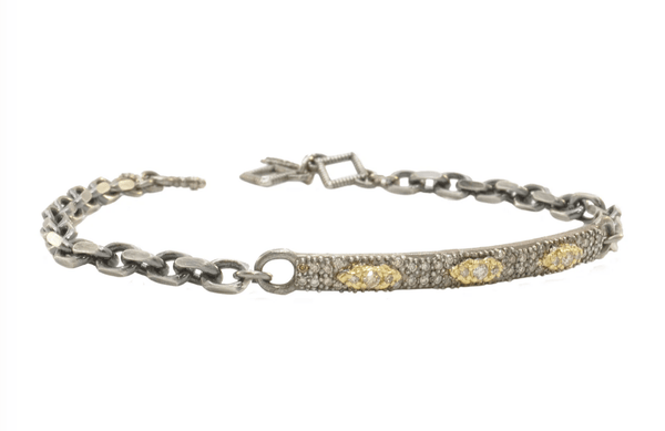 Armenta Bracelets Champagne Diamond 18K/SS ID Bracelet