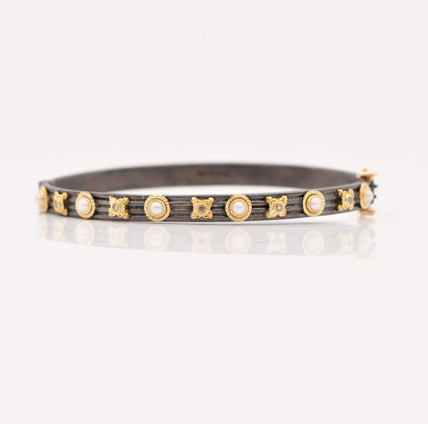 Armenta Bracelets Champagne Diamond/Pearl  18K & SS Bracelet