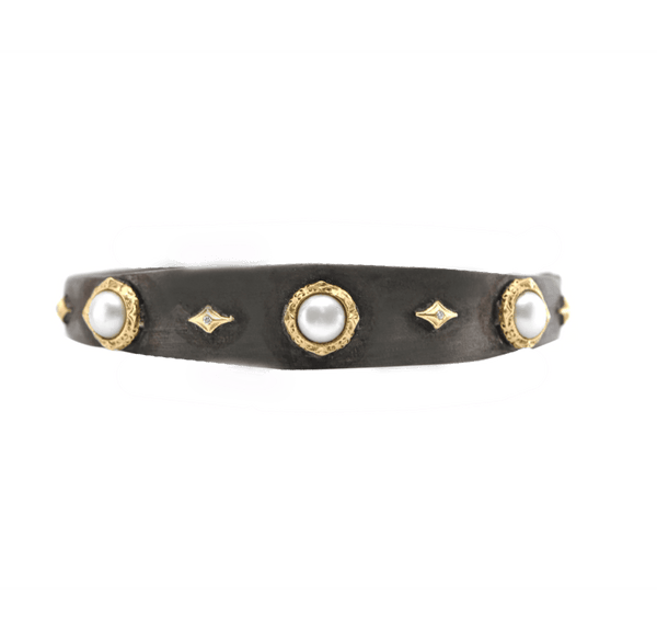 Armenta Bracelets Pearl 18k & Oxidized Sterling Bracelet