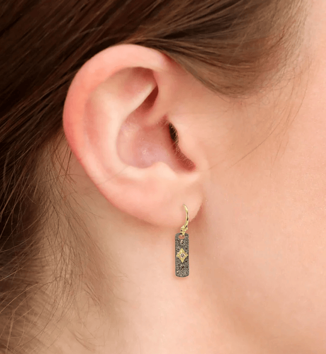 Armenta Earrings Diamond SS/18k Drop Earrings
