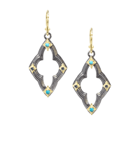 Armenta Earrings Turquoise Topaz Scroll Earring
