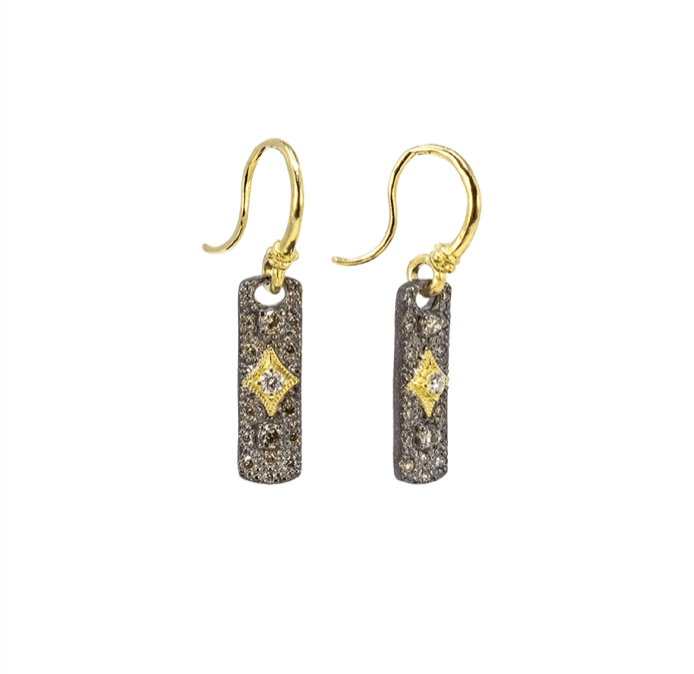 Armenta Earrings White/Champagne Diamond Earrings