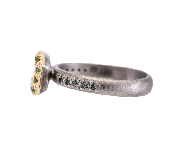 Armenta Rings Green Tourmaline 18k/SS Ring