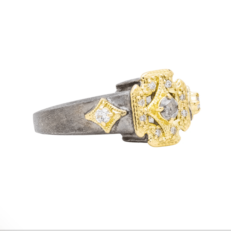 Armenta Rings Grey Diamond 18K & SS Ring