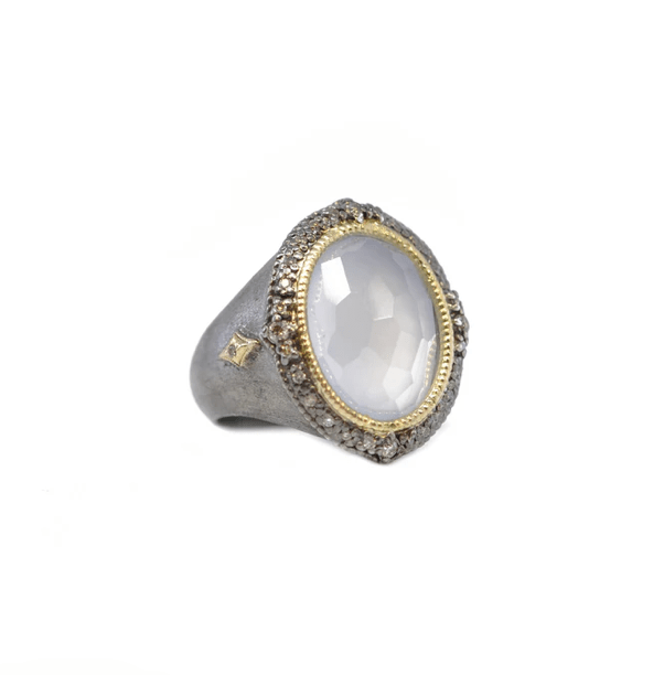 Armenta Rings Oval Chalcedony Ring 18K/SS