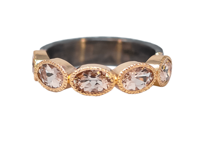 Armenta Rings Peach Morganite Rose Gold Ring