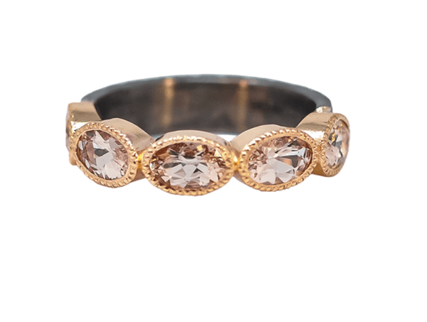 Armenta Rings Peach Morganite Rose Gold Ring