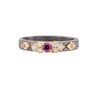 Armenta Rings Rhodolite & Diamond  18k & Sterling Band