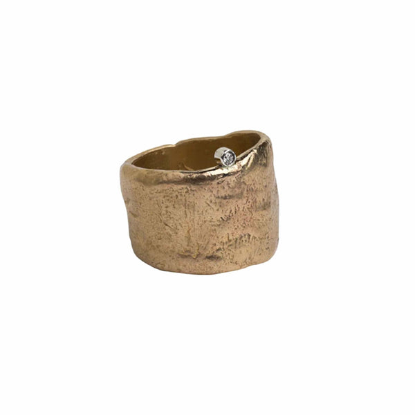 Chikahisa Rings Diamond & Bronze Relic Ring