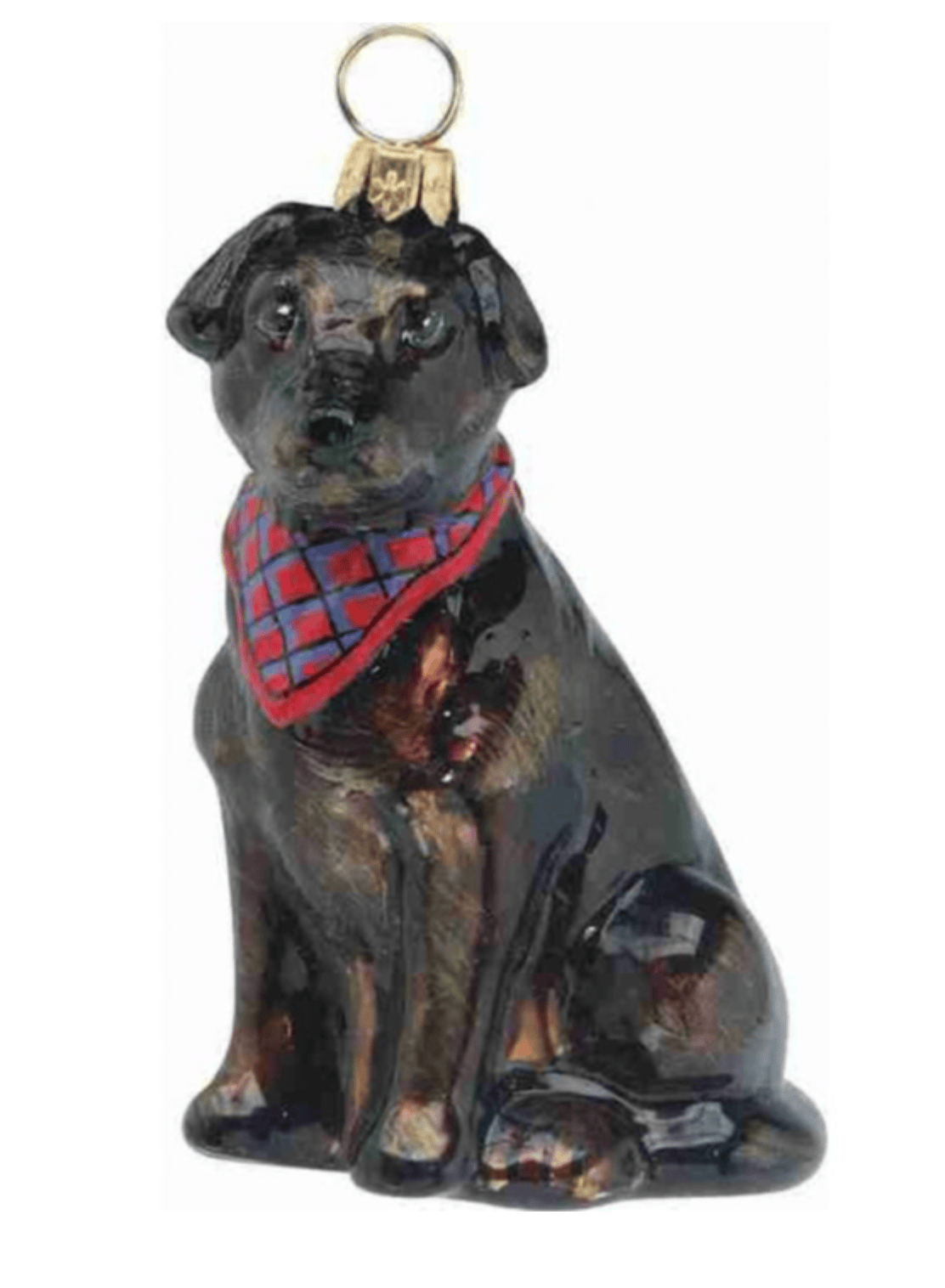 Dog Breed Ornaments Gifts Chocolate Labrador w/Bandana Dog Breed Ornament