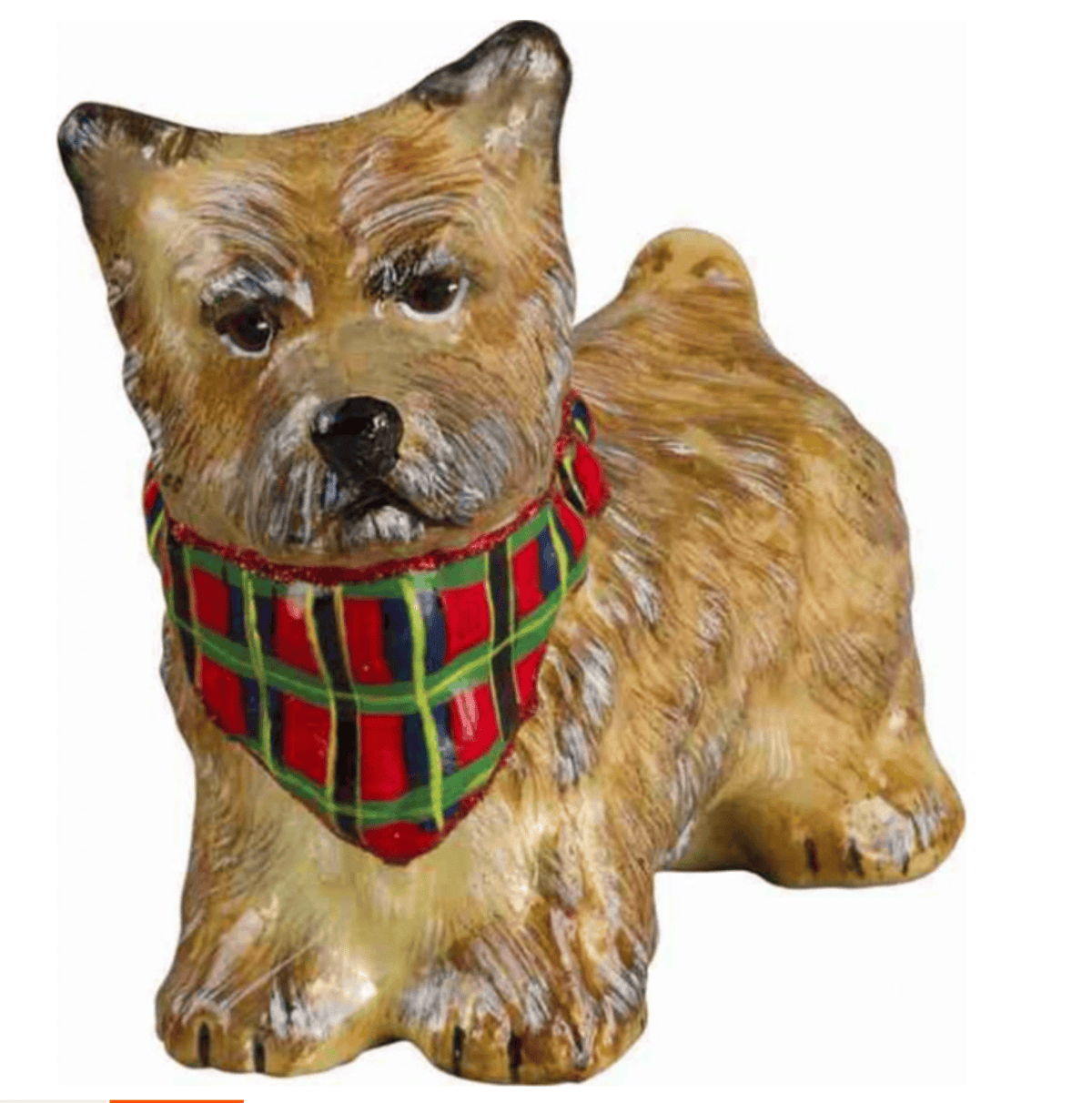 Dog Breed Ornaments Gifts Cream Cairn Terrier in Plaid Dog Breed Ornament