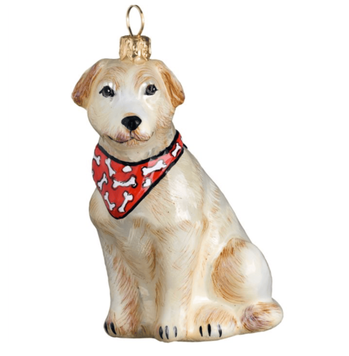 Dog Breed Ornaments Gifts Yellow Labrador w/Bandana Dog Breed Ornament