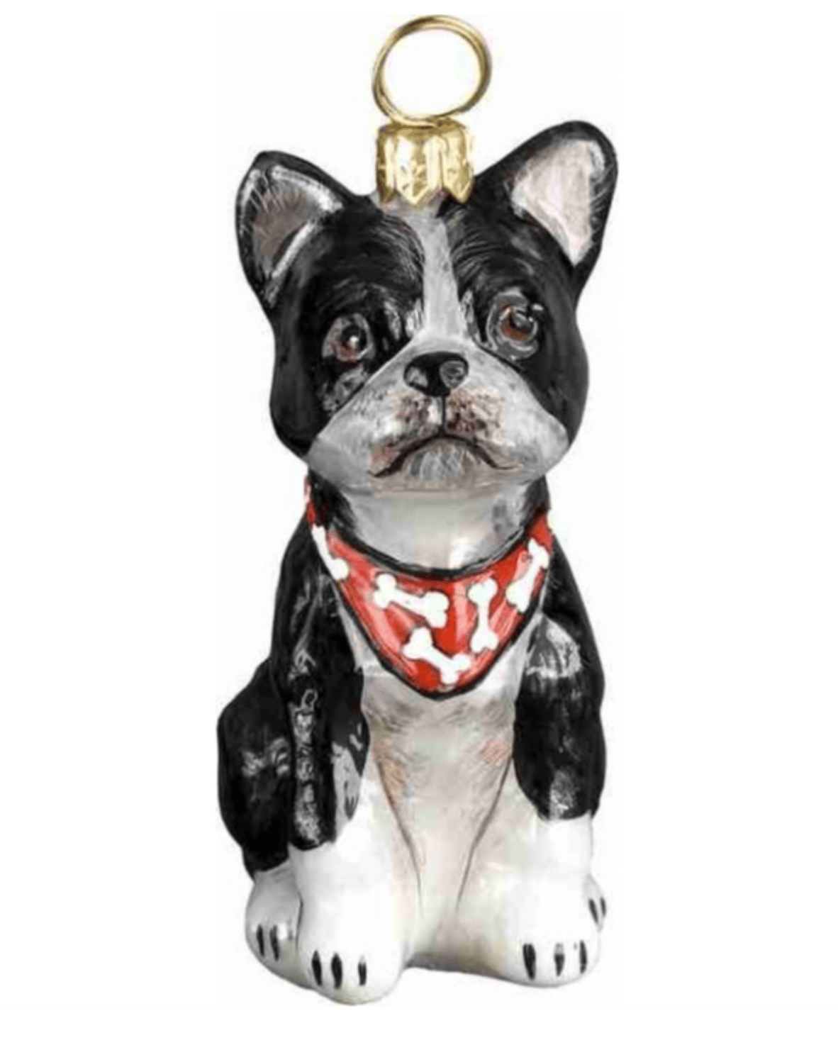 Dog Ornaments Gifts Boston Terrier w/Bandana