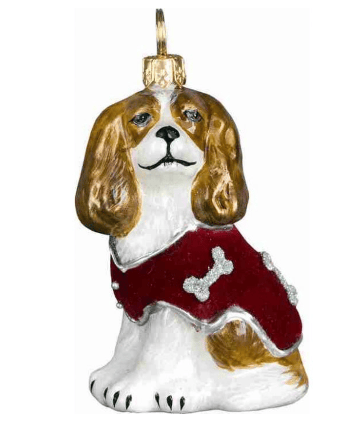 Dog Ornaments Gifts Cavalier King Charles Red Velvet
