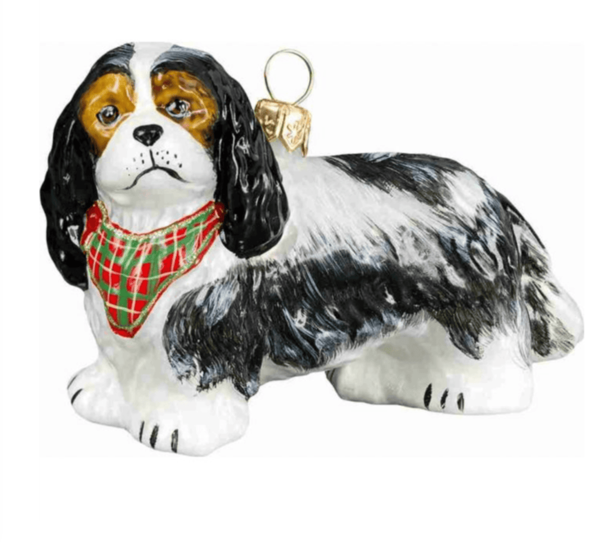 Dog Ornaments Gifts Cavalier King Charles Tartan