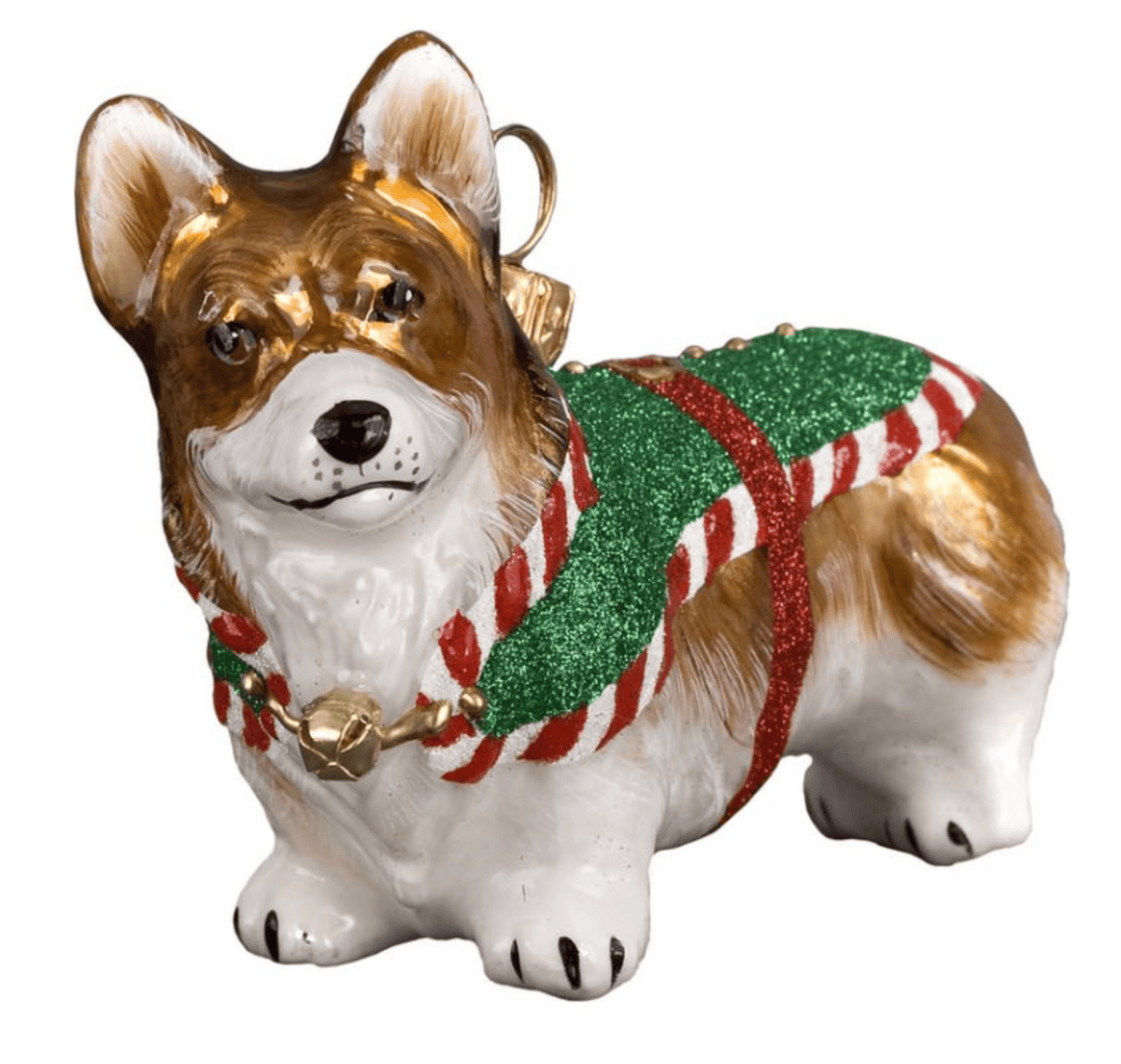Dog Ornaments Gifts Corgi Santa's Little Yelper