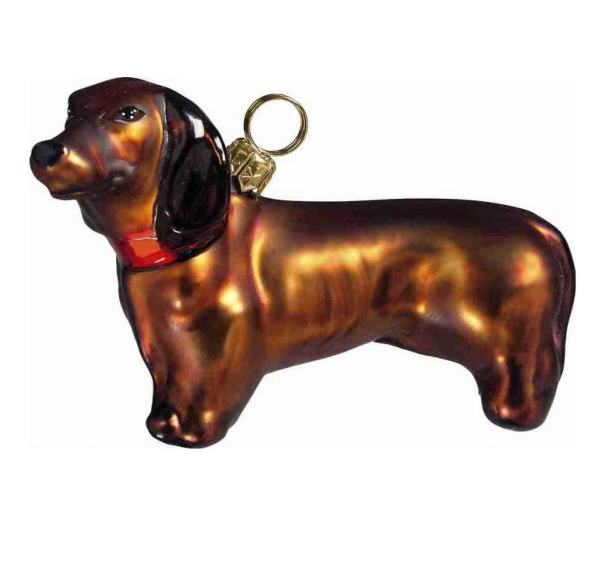 Dog Ornaments Gifts Red Dachsund