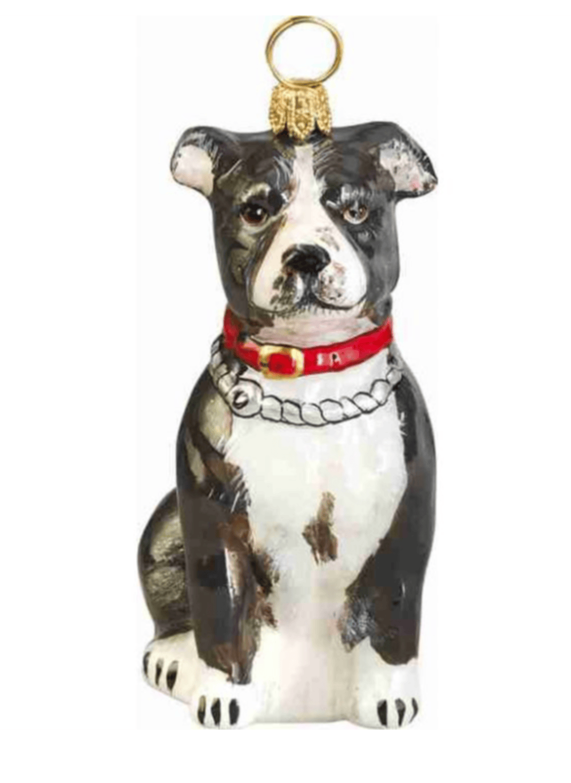Dog Ornaments Gifts Staffordshire Terrier Black/White