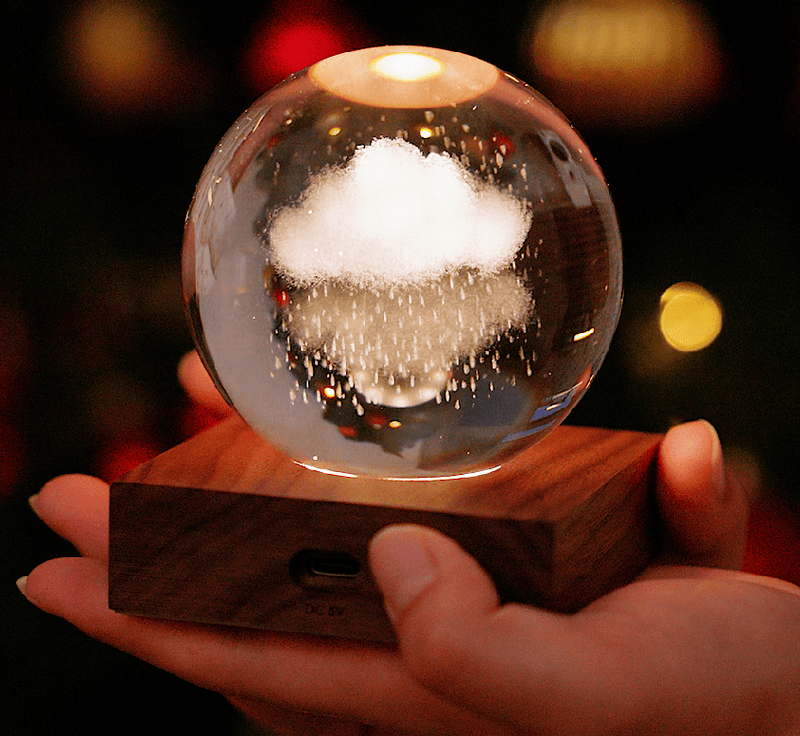 Gingko Gifts 3D Raincloud Crystal Light
