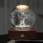 Gingko Gifts 3D Stag Crystal Light